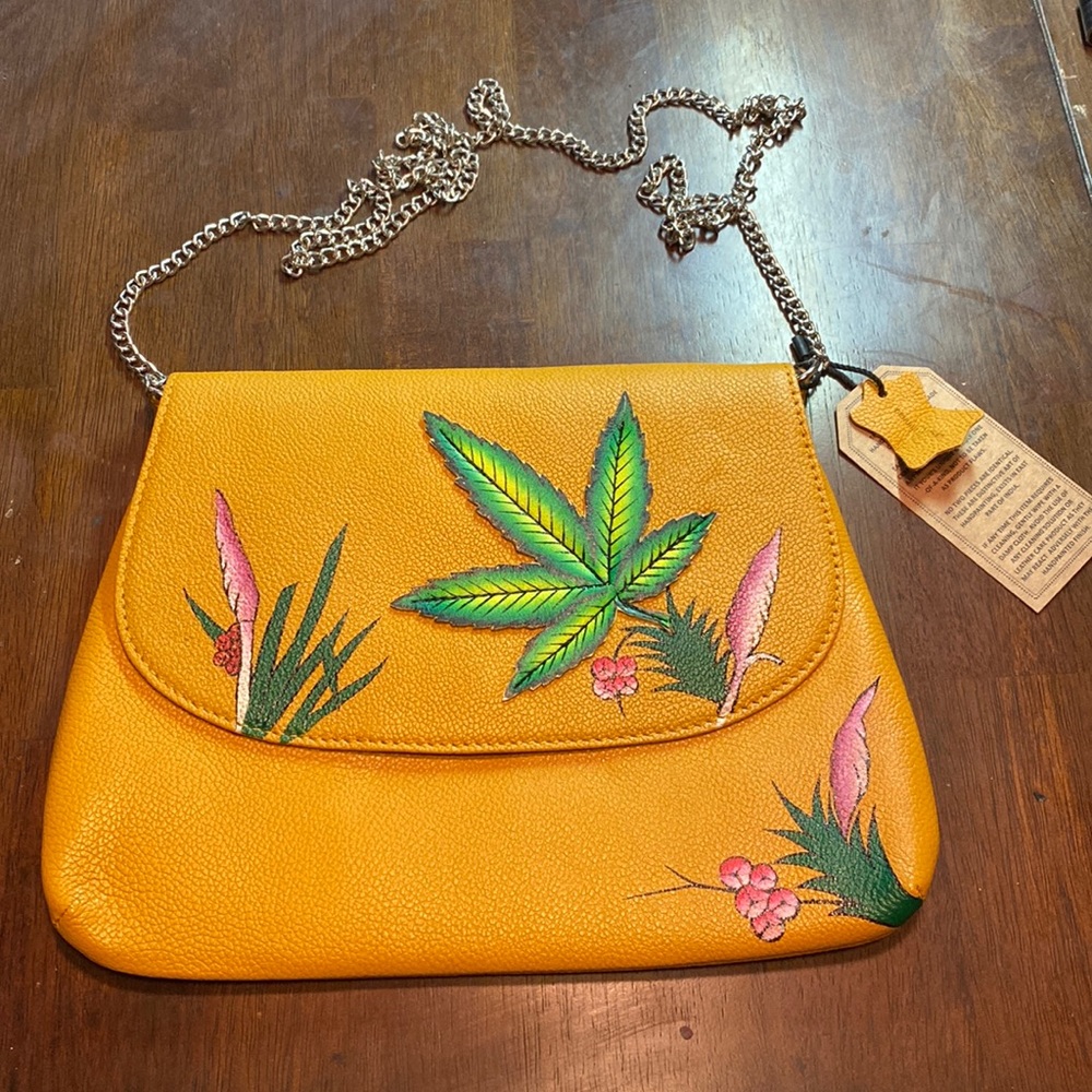 Hand Painted  Leather Handbag